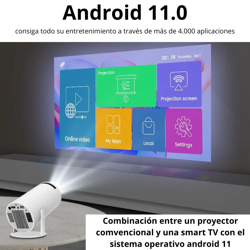 Proyector Magcubic Hy300 4K Android 11 - Cine en Casa